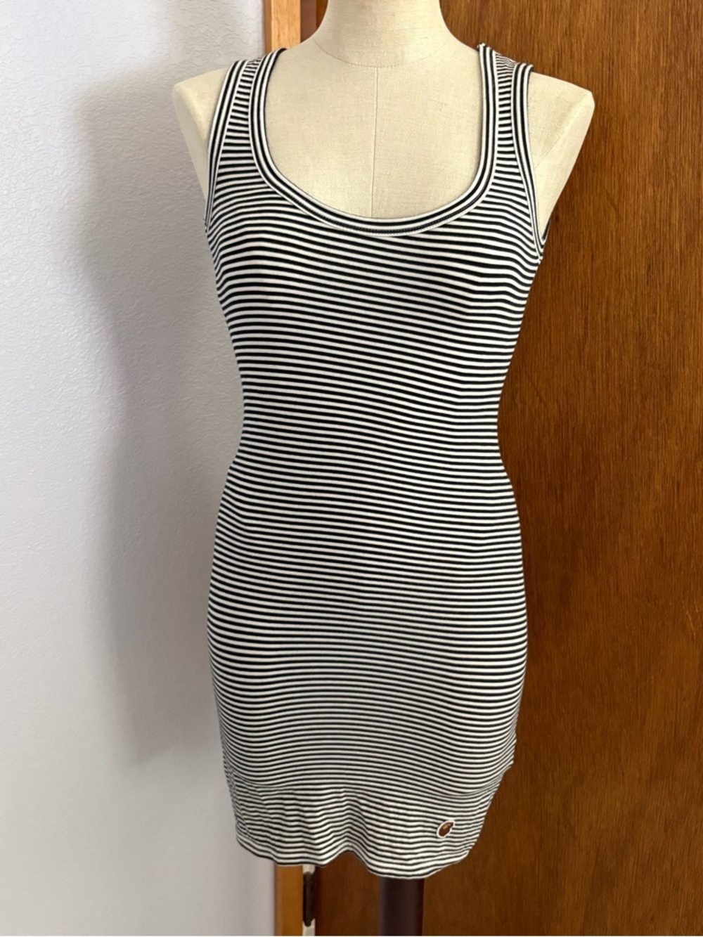 BAPE Women's sz S Striped Knit Tank Top Dress Blue White  Bathing Ape Japan